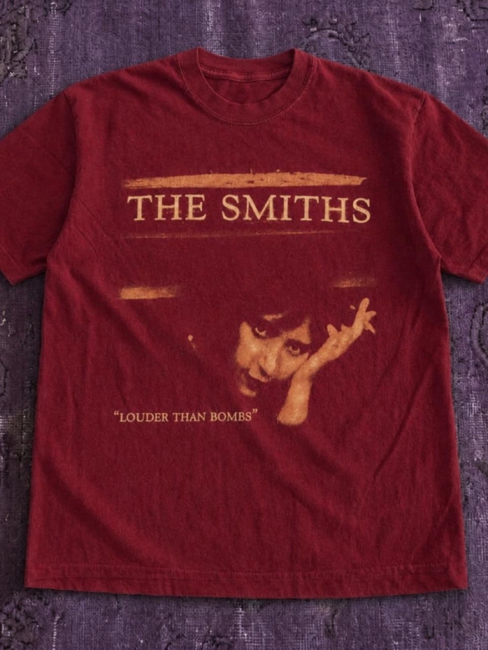 Gildan Women's Short Sleeve Tee - Burgundy with Gold Graphic